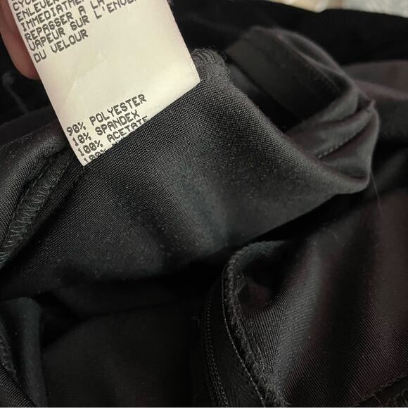 Jessica McClintock Gunne Sax Y2K Black Velvet Strapless Bow Train long dress 11 - Picture 12 of 13